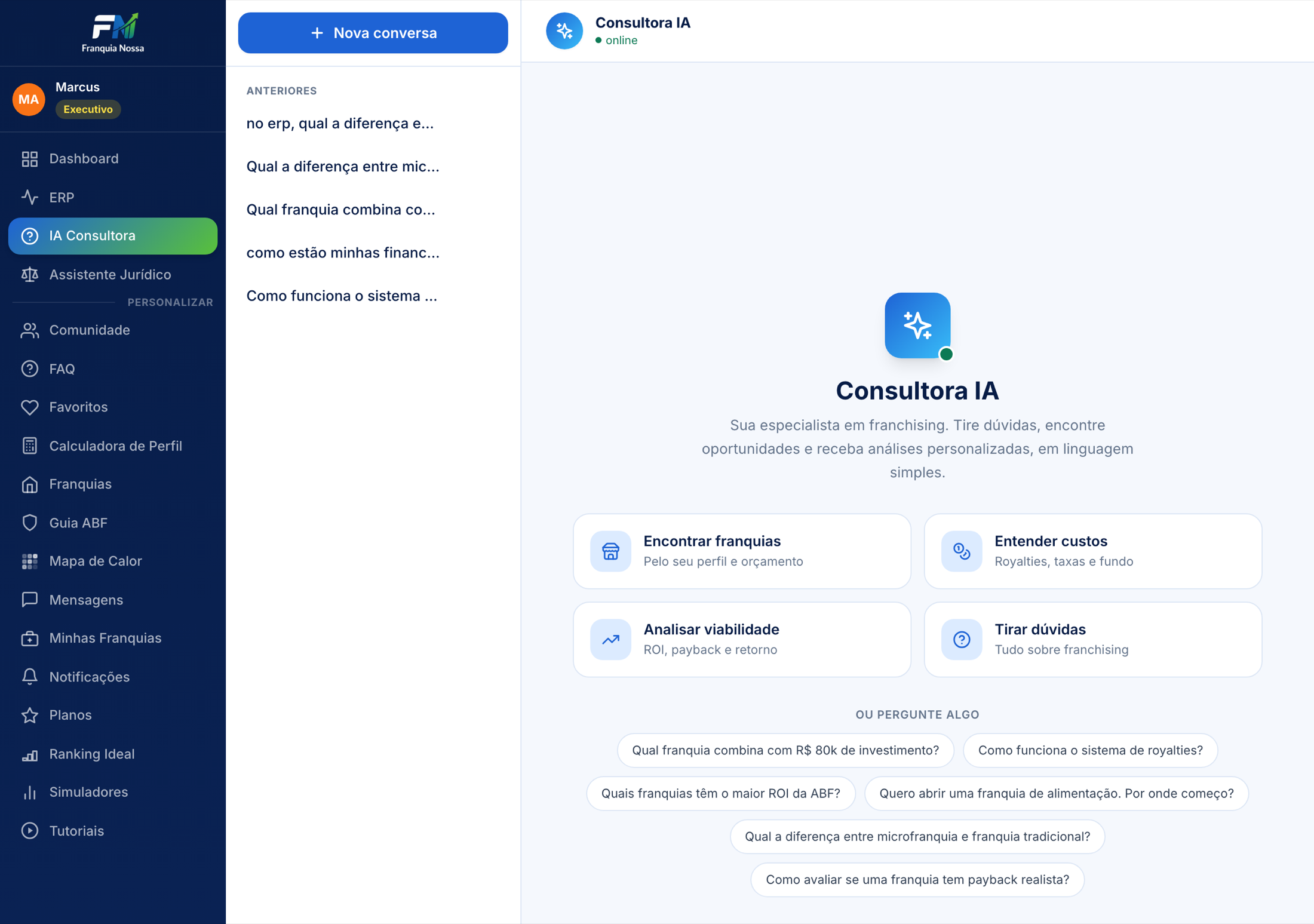 IA Consultora especializada em franquias